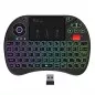 Mini tastatura wireless iluminata RGB, touchpad, scroll mouse, taste multimedia, Rii X8