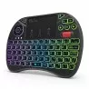 Mini tastatura wireless iluminata RGB, touchpad, rotita scroll, Rii X8 