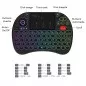 Mini tastatura wireless iluminata RGB, touchpad, scroll mouse, taste multimedia, Rii X8