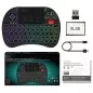 Mini tastatura wireless iluminata RGB, touchpad, scroll mouse, taste multimedia, Rii X8