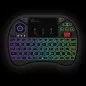 Mini tastatura wireless iluminata RGB, touchpad, scroll mouse, taste multimedia, Rii X8