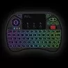 Mini tastatura wireless iluminata RGB, touchpad, rotita scroll, Rii X8 