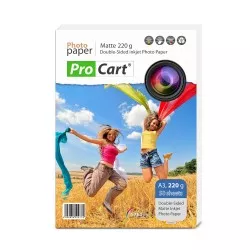 Hartie FOTO A3 Matte Inkjet, printabila fata-verso, 220 g, 50 coli