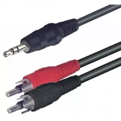 Cablu audio stereo, mufa jack 3.5 mm, 2 mufe RCA