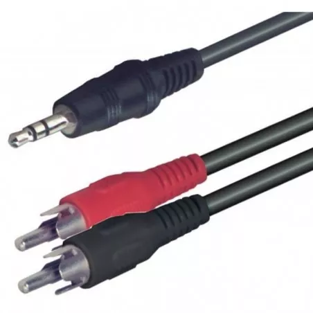 Cablu audio stereo, mufa jack 3.5 mm, 2 mufe RCA