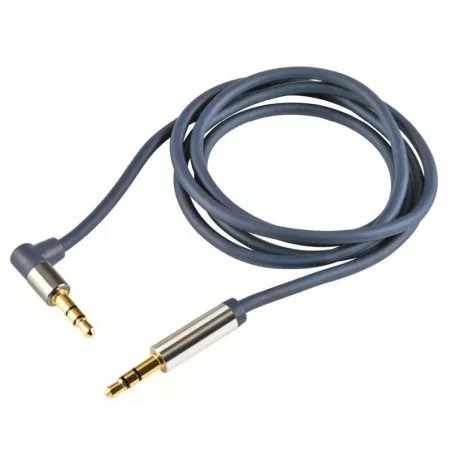 Cablu audio, jack tata pipa 3.5 mm la jack tata 3.5 mm, aurit, 1 m