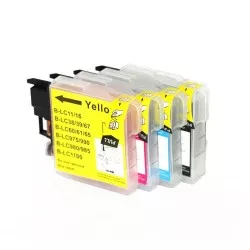 Cartus inkjet LC1100 LC980 compatibil Brother, Black/Cyan/Yellow/Magenta