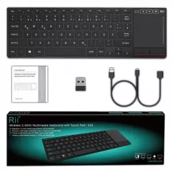 Tastatura Wireless, touchpad 4.5 inch, Rii