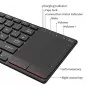 Tastatura multimedia Wireless, Android iOS, USB 2.0, touchpad 4.5 inch, Rii