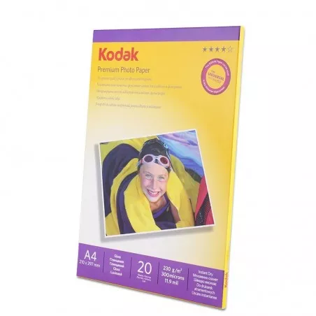 Pachet 5 topuri hartie foto Glossy Kodak, 230 g format A4, 100 coli