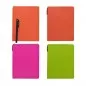 Agenda nedatata A5 cu pix, colturi rotunjite, coperta PVC, culori mixte