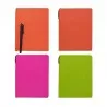 Agenda nedatata A5 cu pix, colturi rotunjite, coperta PVC, culori mixte