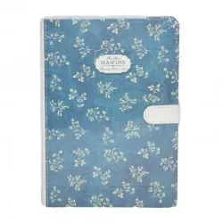 Agenda nedatata B4, inchidere cu magnet, coperta imprimeu floral