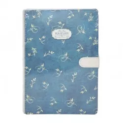 Agenda nedatata B4, inchidere cu magnet, coperta imprimeu floral