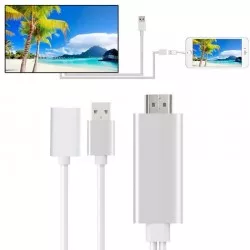 Cablu adaptor USB HDMI la HDTV, 3 in 1, Android iOS, lungime 1 m, ProCart