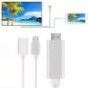 Cablu adaptor HDTV 3 in 1, Android iOS, lungime 1 m, argintiu, Rio