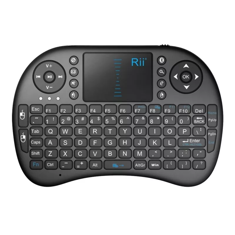 Mini tastatura Bluetooth cu touchpad pentru Smart TV, PS3, PC, Android, Linux, Rii i8