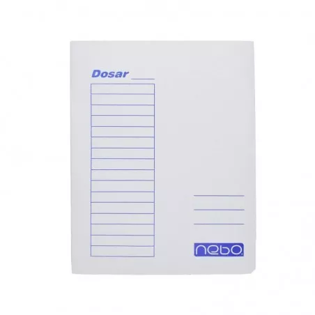 Dosar tip plic pentru indosariere, carton alb, format A4, set 50 bucati