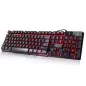 Tastatura Gaming USB, butoane multimedia, iluminata in 3 culori, Rii