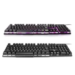 Tastatura Gaming multimedia iluminata in 3 culori, Rii  