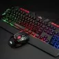 Kit tastatura si mouse gaming, iluminate LED, USB, taste multimedia, 2400 DPI