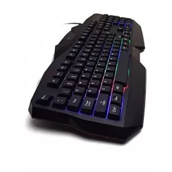 Tastatura si mouse gaming, iluminare multicolora, USB, 104 taste, Rii