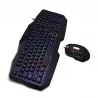 Tastatura si mouse gaming, iluminare multicolora, USB, 104 taste, Rii