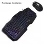 Kit tastatura si mouse gaming, iluminata, USB, 104 taste, Rii