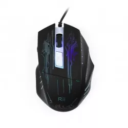 Tastatura si mouse gaming, iluminare multicolora, USB, 104 taste, Rii