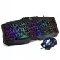 Kit tastatura si mouse gaming, iluminata, USB, 104 taste, Rii