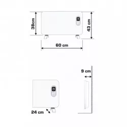 Radiator Smart 1000W, WIFI, IPX4, iOS, Android, LCD, touch, temporizator, Home