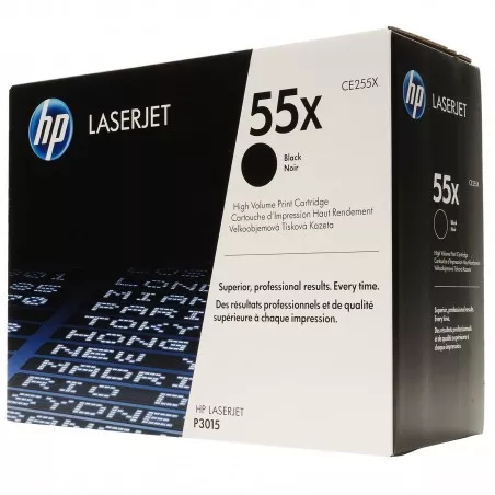 Toner CE255X black original HP55X de capacitate mare