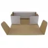 Cutie carton cu autoformare 100x100x60 mm, carton microondul E alb, FEFCO 0426