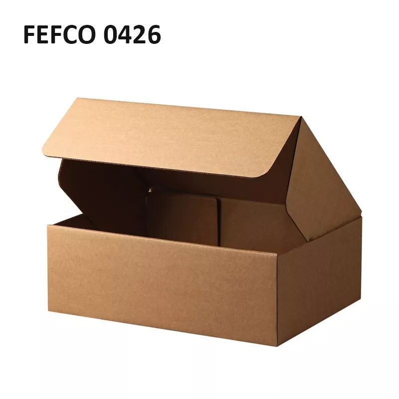 Cutii carton personalizate autoformare, microondul E 360g natur, FEFCO 0426