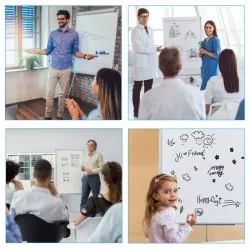 Flipchart magnetic cu inaltime reglabila, 70x100 cm, suport markere