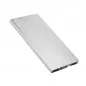 Power bank slim 20000mAh, 2xUSB, lanterna LED, incarcare rapida, argintiu