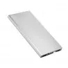 Power bank slim portabil, 20000mAh, USB, lanterna LED, argintiu