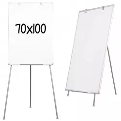 Flipchart magnetic cu inaltime reglabila, 70x100 cm, suport markere