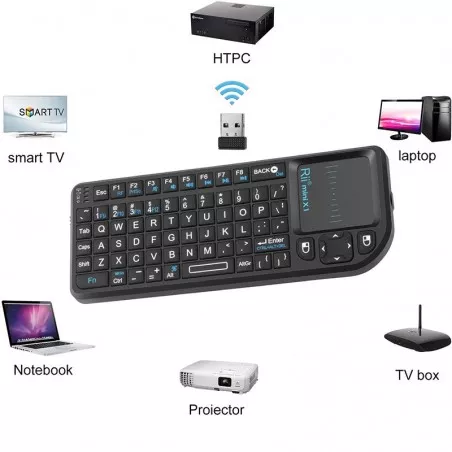 Mini tastatura Wireless pentru PC Laptop si Smart TV