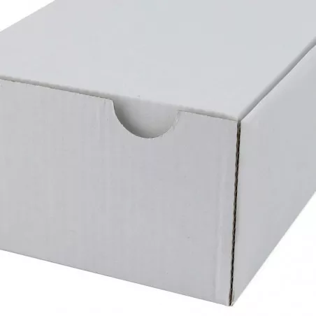 Cutie cu autoformare 130x85x65 mm alba, carton microondul E 360 g, FEFCO 0427