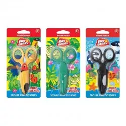 Foarfeca plastic Wild Friends, pentru copii, 12 cm