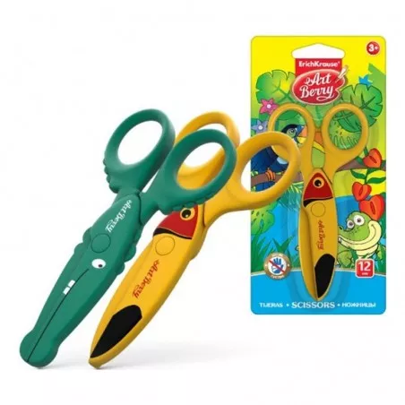 Foarfeca plastic Wild Friends, pentru copii, 12 cm