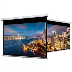 Ecran pentru proiectie 100 inch, format 16:9, portabil, sistem prindere, alb mat