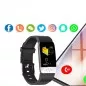 Bratara Smart Bluetooth cu termometru, 15 functii -  temperatura, tensiune, nivel oxigen, handsfree, aplicatie iOS si Android