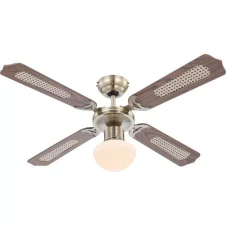 Ventilator de tavan cu lustra, 60W, 3 viteze, rotire reversibila, Champion