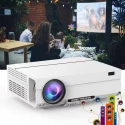 Video proiector Full HD 4K, afisaj LCD, LED 52W, rezolutie 1920x1080, 3600lm, difuzor, USB/HDMI/VGA