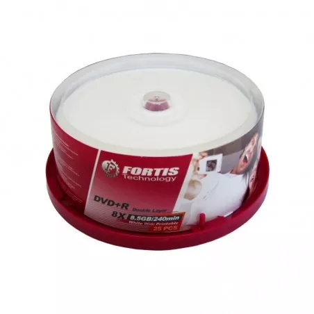 DVD+R Double Layer printabil, capacitate 8.5GB, 8x, cake box 25 bucati