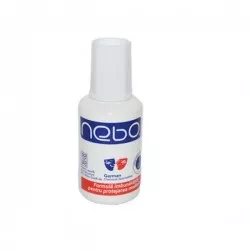 Corector fluid pe baza de solvent cu pensula, 12 ml, Nebo