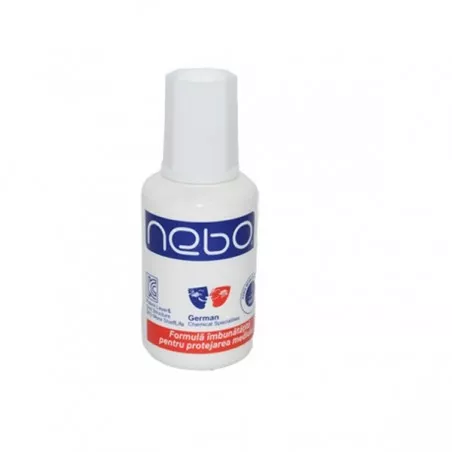 Corector fluid pe baza de solvent cu pensula, 12 ml, Nebo