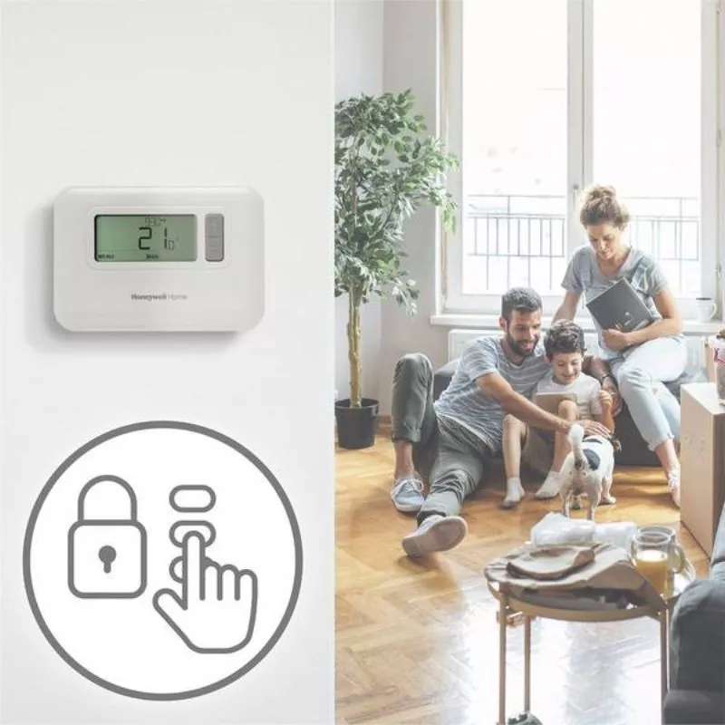 Termostat ambiental cu fir, display LCD iluminat, programare pe 7 zile